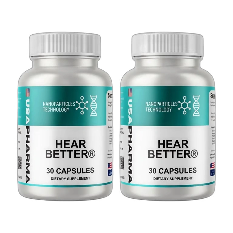 HearBetter Natural Hearing Support Supplement Bottle